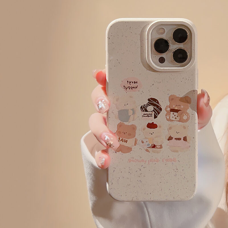 Beige Painter Milk Tea Bear iPhone Case 2