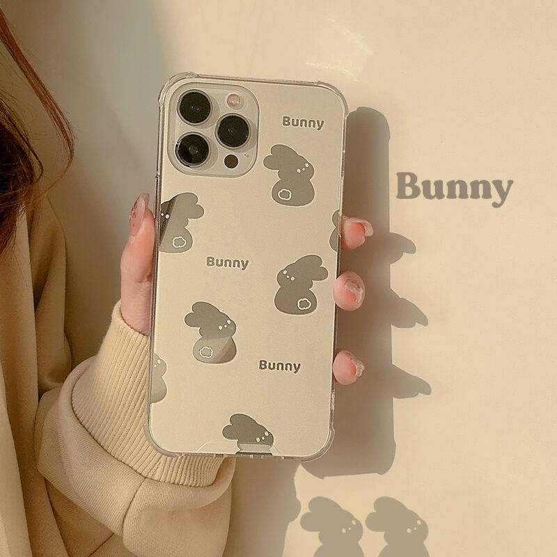 Milk Yellow Base Mirror Rabbit iPhone Case 1