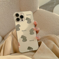 Milk Yellow Base Mirror Rabbit iPhone Case 5