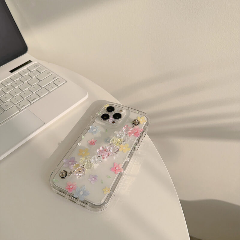 Watercolor Flowers Bear Bracelet iPhone Case 9