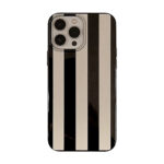 Bright Black Wide Stripes iPhone Case