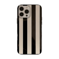 Bright Black Wide Stripes iPhone Case