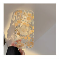 Light Yellow Floral Print iPhone Case 4