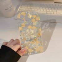 Light Yellow Floral Print iPhone Case 8