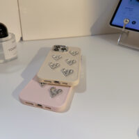 Metal Wrinkled Heart iPhone Case 14