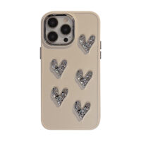 Metal Wrinkled Heart iPhone Case