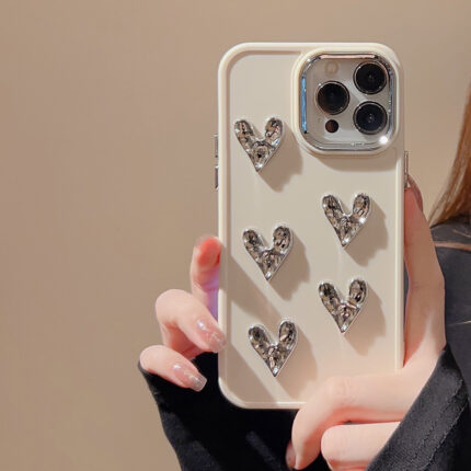 Metal Wrinkled Heart iPhone Case 4