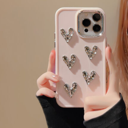 Metal Wrinkled Heart iPhone Case 5