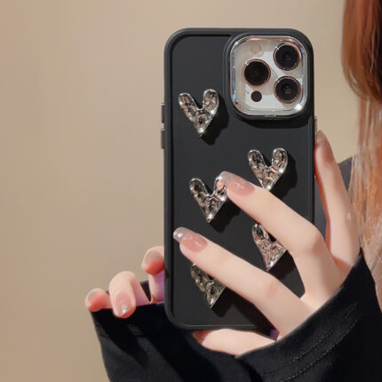 Metal Wrinkled Heart iPhone Case 6