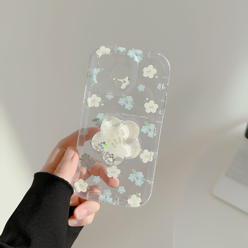 Blue White Small Floral iPhone Case 2