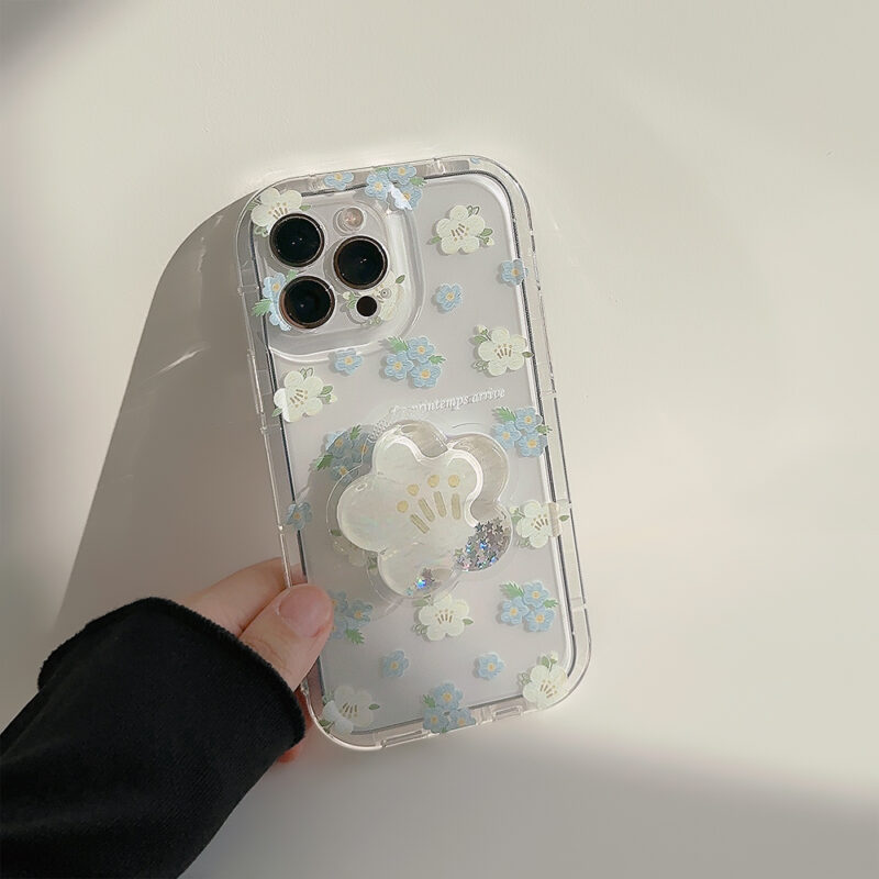 Blue White Small Floral iPhone Case 5