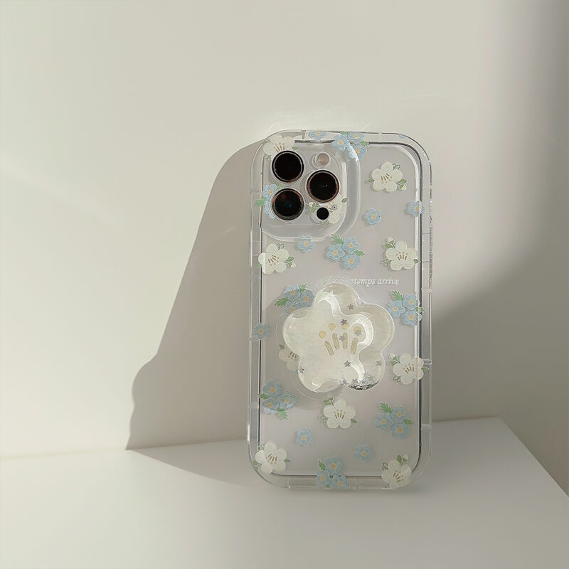 Blue White Small Floral iPhone Case 8