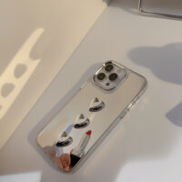 Metallic Silver 3D Heart iPhone Case 13