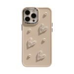 Milk White Pearl Love Heart iPhone Case