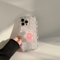 Pink Floral Large Petal Bracket iPhone Case 11