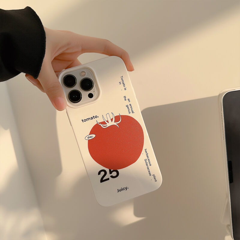 White Base Big Tomato iPhone Case 7