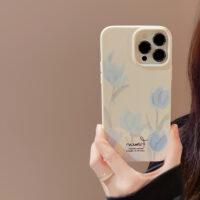 Blue Tulip Flowers iPhone Case 3