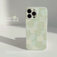 Light Green Bear Heads iPhone Case 1
