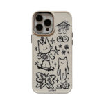 Lines Kitty Comic iPhone Case
