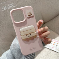 Charming Milk Chestnut Cake iPhone Case - Image 2