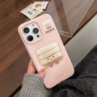 Charming Milk Chestnut Cake iPhone Case - Image 3