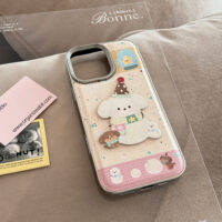 Sweet Puppy Snowman iPhone Case - Image 3