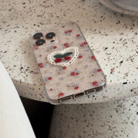 Sweet Cherry Blossom Heart iPhone Case - Image 6