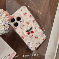 Sweet Cherry Blossom Heart iPhone Case - Image 4