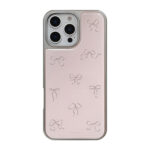 Chic Bow Design Silver-Edged iPhone Case