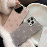 Chic Bow Design Silver-Edged iPhone Case - Image 4