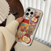 Cute 3D Apple Silver Mirror iPhone Case - Image 3