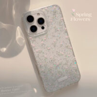 Gentle Pink Mini Rose Sparkle iPhone Case - Image 4