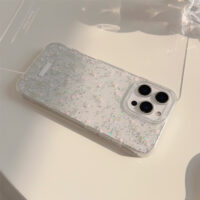 Gentle Pink Mini Rose Sparkle iPhone Case - Image 5
