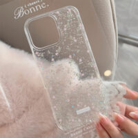 Gentle Pink Mini Rose Sparkle iPhone Case - Image 6