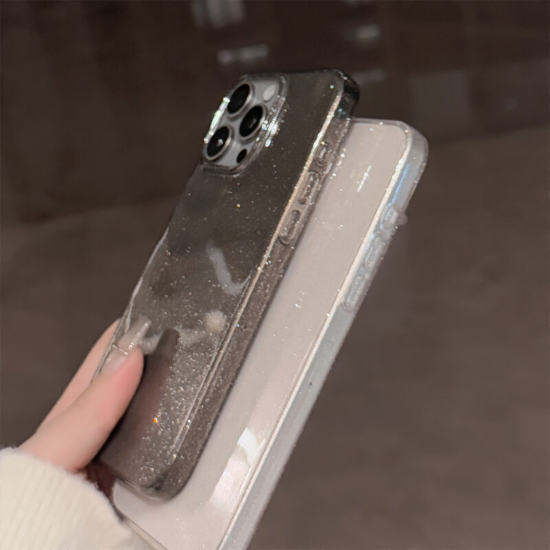 Glitter Elegance Pink Black iPhone Case-12