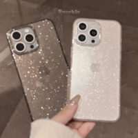 Glitter Elegance Pink Black iPhone Case - Image 4