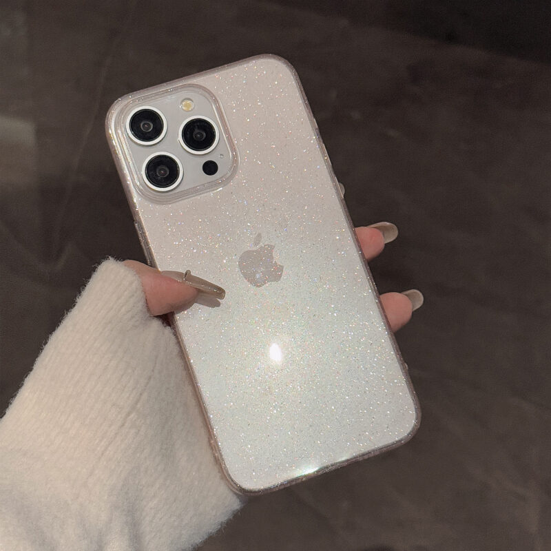 Glitter Elegance Pink Black iPhone Case-9