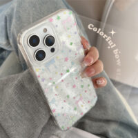 Sparkling Starry Delight Colorful Bow iPhone Case - Image 3