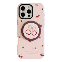 Charm Tiny Cherries Stand iPhone Case