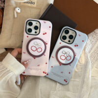 Charm Tiny Cherries Stand iPhone Case - Image 2