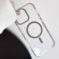 Gray-White Stars Doodle iPhone Case - Image 6