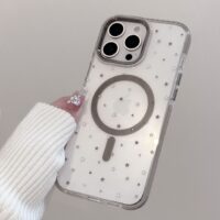 Gray-White Stars Doodle iPhone Case - Image 5