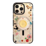 Cartoon Animal Graffiti 3D Buttons Stand iPhone Case
