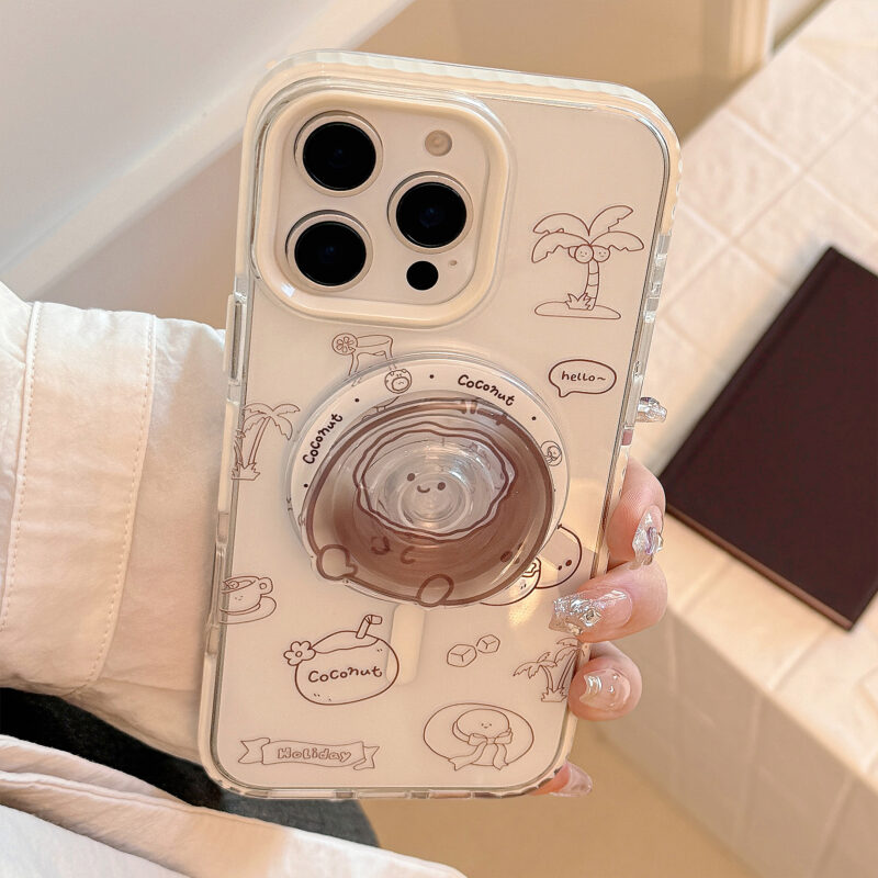Creative Coconut Graffiti Stand MagSafe iPhone Case-10