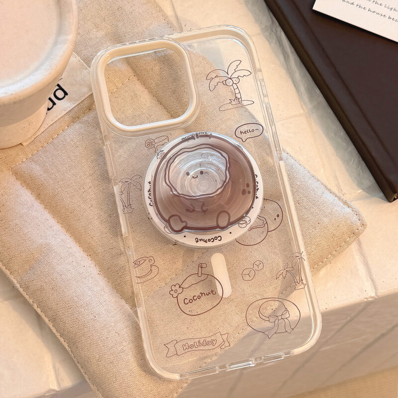 Creative Coconut Graffiti Stand MagSafe iPhone Case-13
