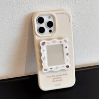 French Mirror Stand Cheese White iPhone Case - Image 4