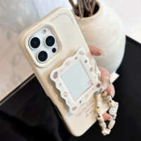 French Mirror Stand Cheese White iPhone Case - Image 2