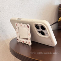 French Mirror Stand Cheese White iPhone Case - Image 6