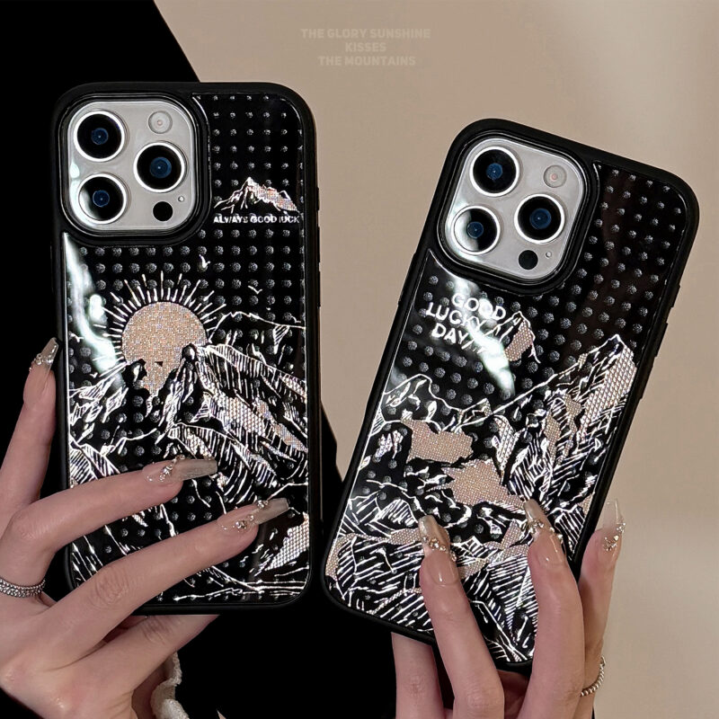 Mountain Sunrise & Snow Peak iPhone Case-1