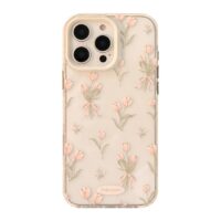 Cute Pink Tulip Bouquet Clear iPhone Case